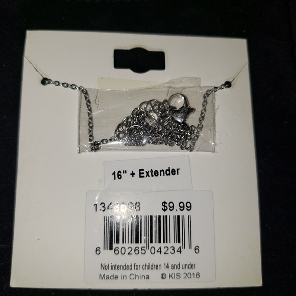 Cross Pendant on 16" Extender Chain - Picture 2 of 2